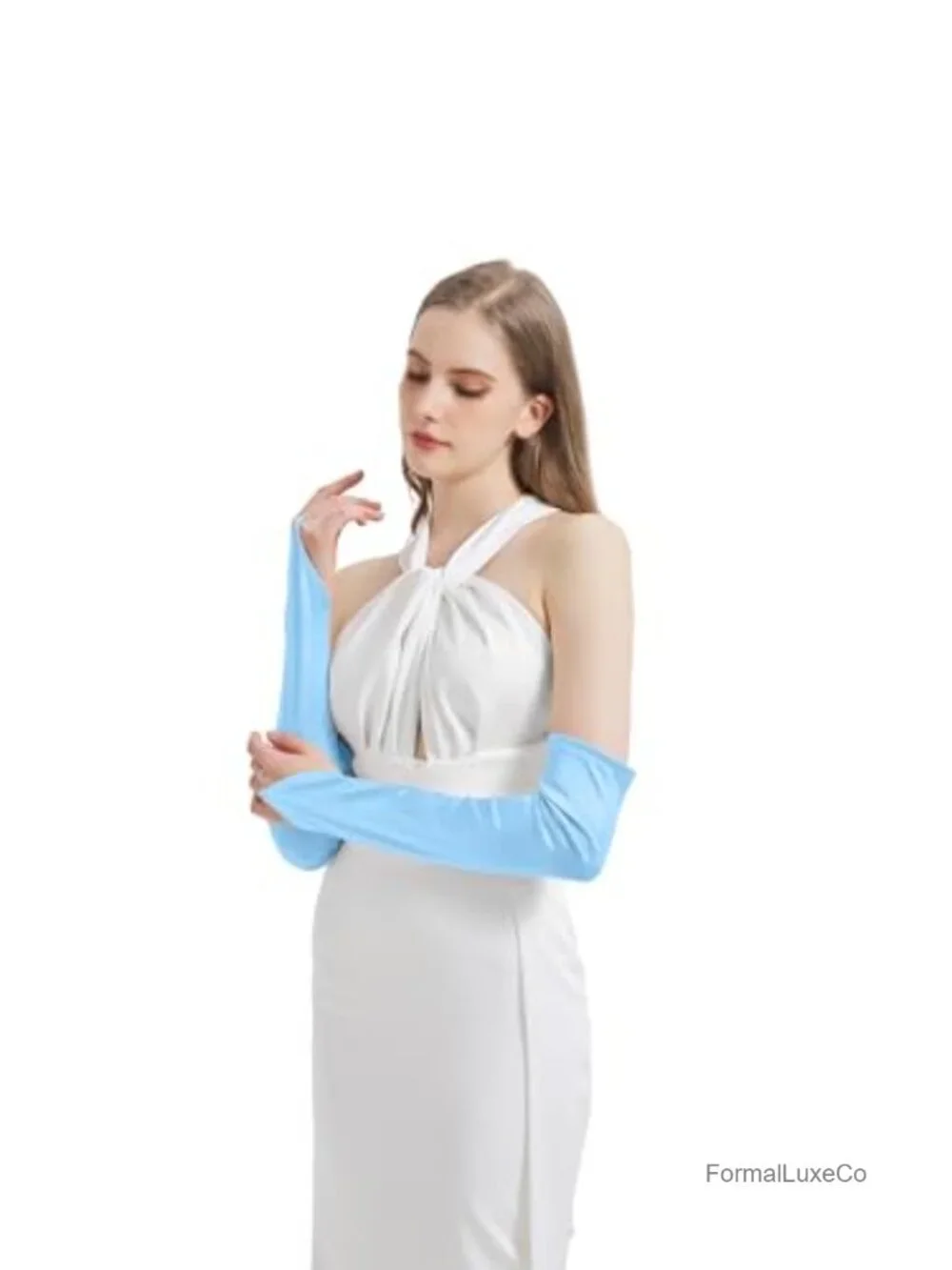 Women's Satin Fingerless Long Gloves Costume